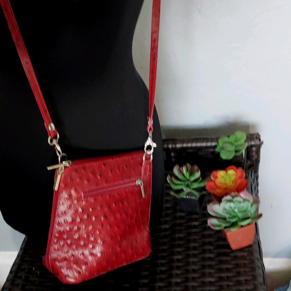 Borse in Pelle red genuine leather crossed body